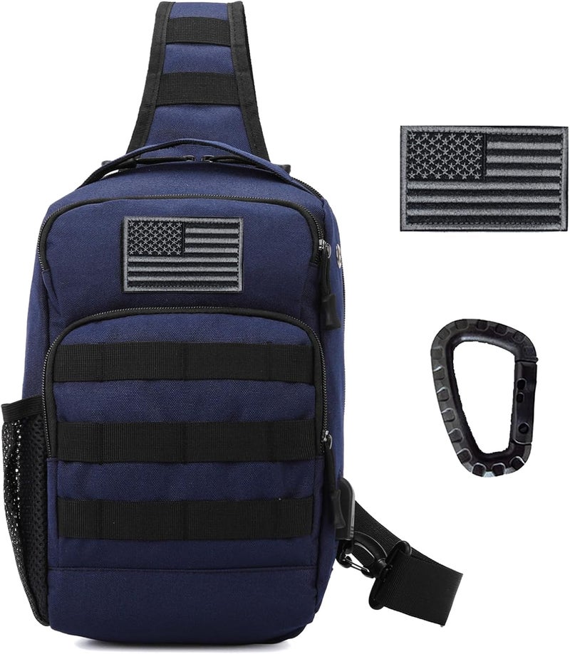 Valinov Tactical Shoulder Bag,Molle Shoulder Backpacks,Military Sling Daypack Backpack with USB Charging port - Image 1